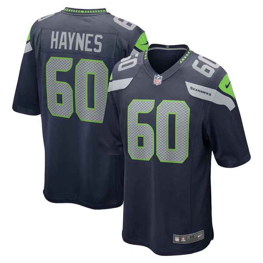 Men Seattle Seahawks #60 Phil Haynes Nike College Navy Game NFL Jersey